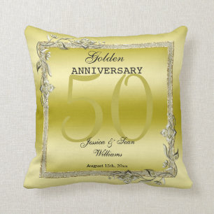 Coussin Gold Gem & Parties scintillant 50e Anniversaire du
