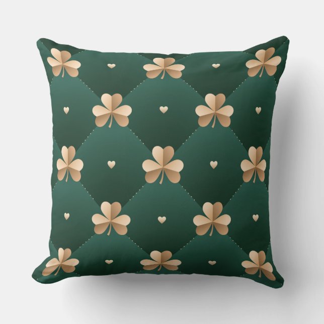 Coussin Gold/Green Clover (Recto)