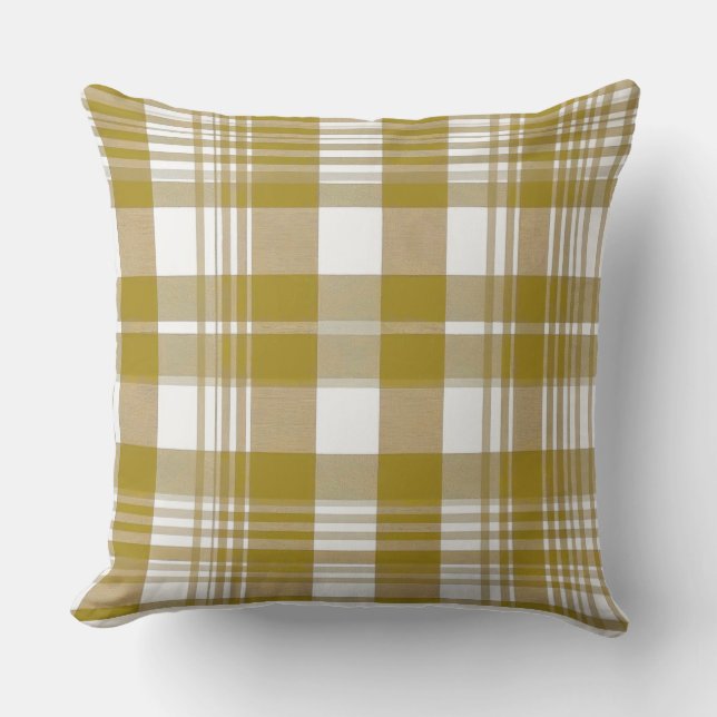 Coussin Gold Plaid (Recto)