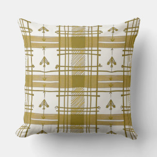 Coussin Gold Plaid