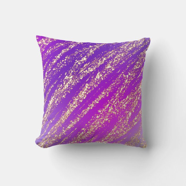 Coussin Gold violet mignon brillant amusant (Recto)