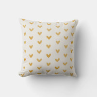 Gold Yellow Love Hearts Motif OffWhite
