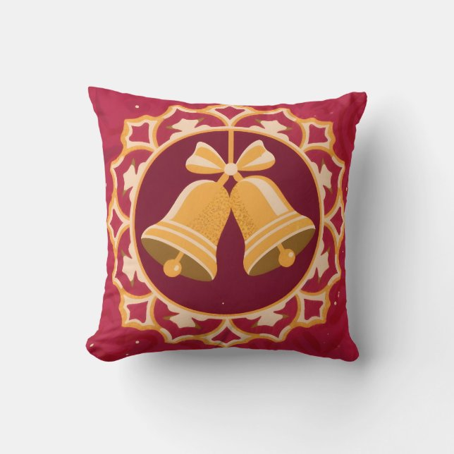 Coussin Golden Bells in a Circular Frame (Recto)