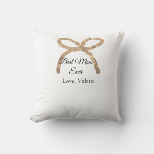 Coussin Golden bow parties scintillant meilleure mère jama