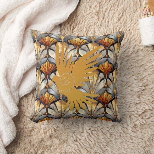 Coussin Golden Dove Throw Pillow (Couverture)
