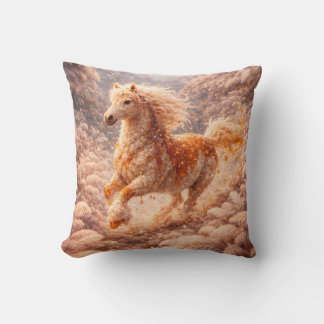 Coussin Golden Fantasy Horse Running Dream Pillow