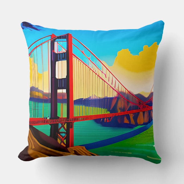 Coussin Golden Gate Bridge, San Francisco (Recto)