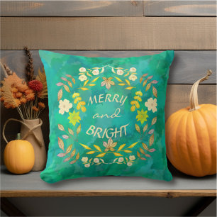 Coussin GOLDEN MERRY ET BRIGHT personnalisé