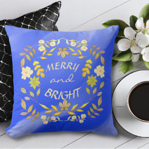Coussin GOLDEN MERRY ET BRIGHT personnalisé
