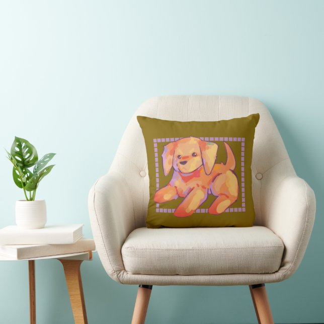 Coussin Golden retriever (Chaise)