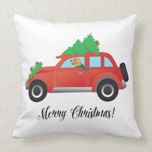 Coussin Golden Retriever Chien conduisant une voiture - Ar