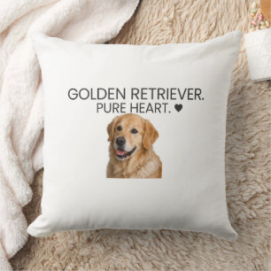 Coussin Golden Retriever Cœur Pur ♥ Décoratif