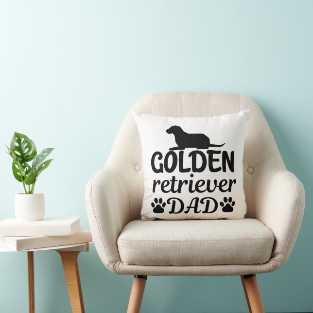 Coussin Golden Retriever Papa Funny T-Shirt de base pour h (Chaise)