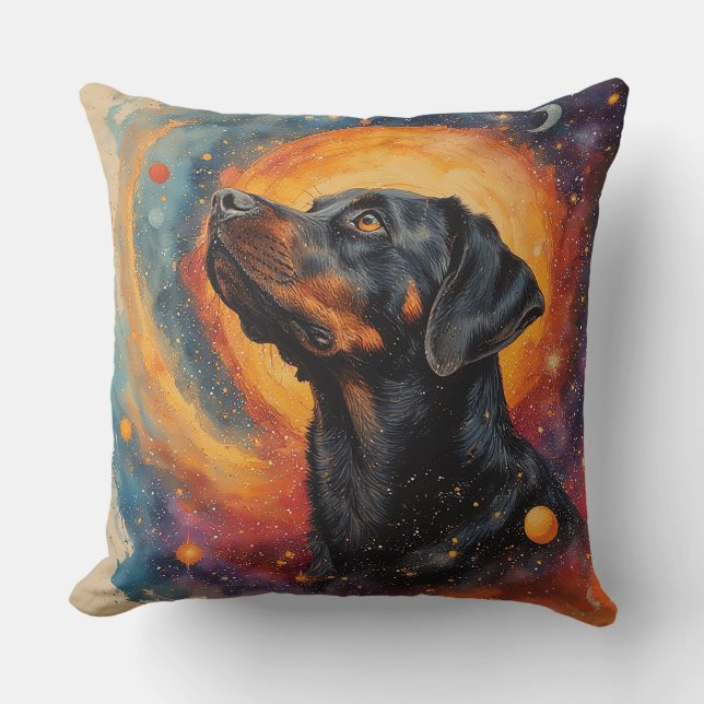 Coussin Golden Retriever par Whimsical Cosmos (Recto)