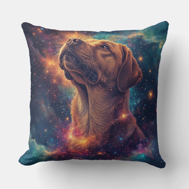Coussin Golden Retriever par Whimsical Cosmos (Recto)