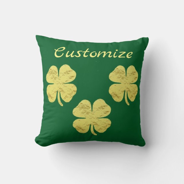 Coussin Golden Shamrocks Thunder_Cove (Recto)