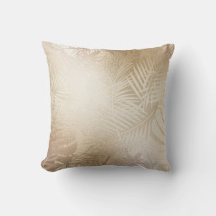 Coussin Golden Shine Botanique Tropical Palm Tree Feuilles