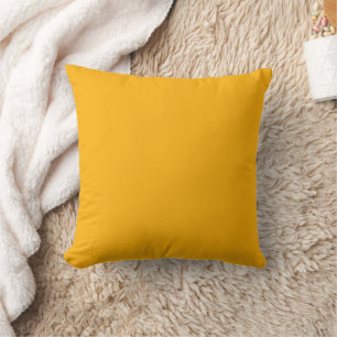 Coussin Goldenrod Jaune Automne automne Couleur solide
