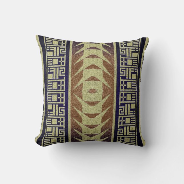 Coussin goldtone bleu de brun délicieux de (Recto)