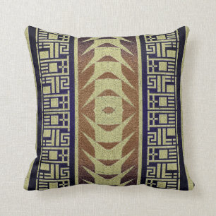 Coussin goldtone bleu de brun délicieux de