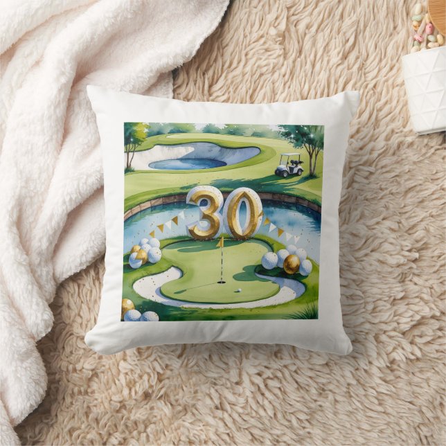 Coussin Golf 30e anniversaire sur terrain de golf (Couverture)