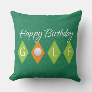 Coussin Golf Anniversaire Diamant Vert Formes