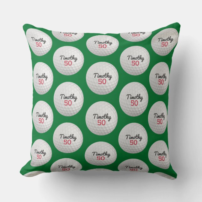 Coussin Golf Ball Anniversaire - 50e ou autre année (Recto)