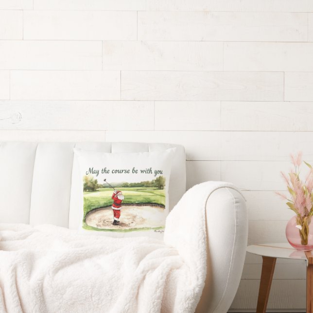 Coussin Golf Christmas Père Noël Que le terrain soit avec  (Canapé)
