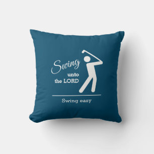 Coussin Golf élégant Blue Christian