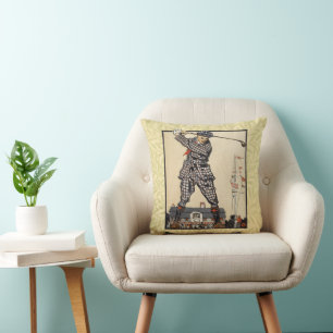 Coussin Golf Golfeur Vintage Antique Golf