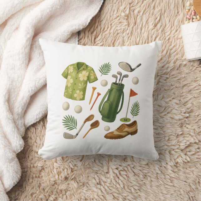 Coussin Golf Hawaiian thème Golfer (Couverture)
