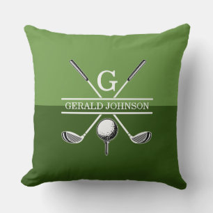 Coussin Golf Monogramme Design Jeu d'oreiller