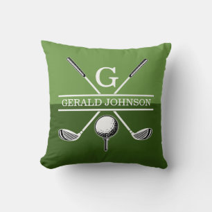 Coussin Golf Monogramme Design Jeu d'oreiller