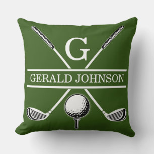 Coussin Golf Monogramme Design Jeu d'oreiller