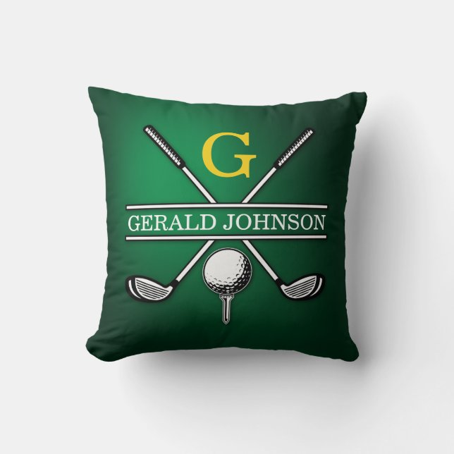Coussin Golf Monogramme Design Jeu d'oreiller (Recto)