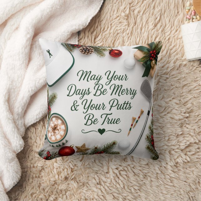 Coussin Golf Noël Holiday (Couverture)
