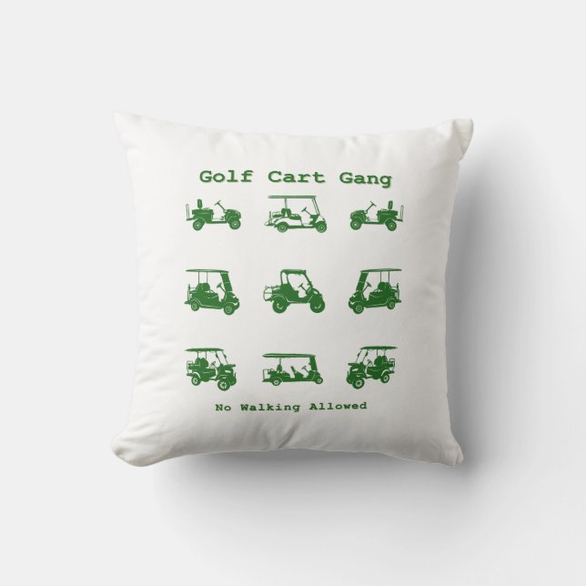 Coussin Golf Panier Gang Funny Golf Lover Cadeau (Recto)