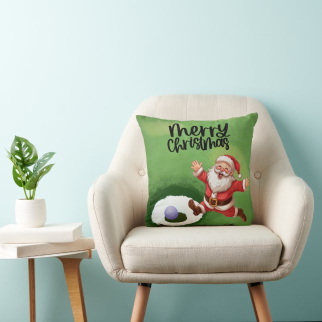 Coussin Golf Santa Claus sur golf terrain de Noël Golfeur (Chaise)