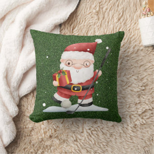 Coussin Golf Santa Claus thème de Noël