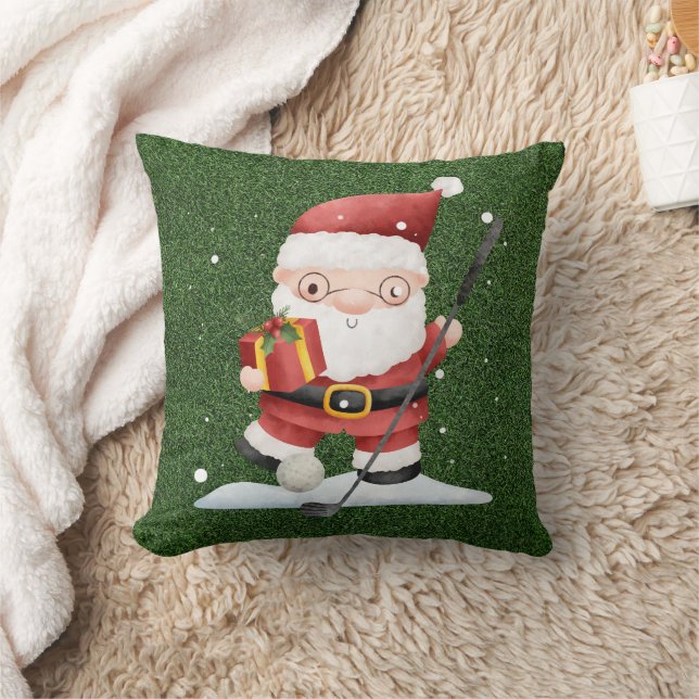 Coussin Golf Santa Claus thème de Noël (Couverture)