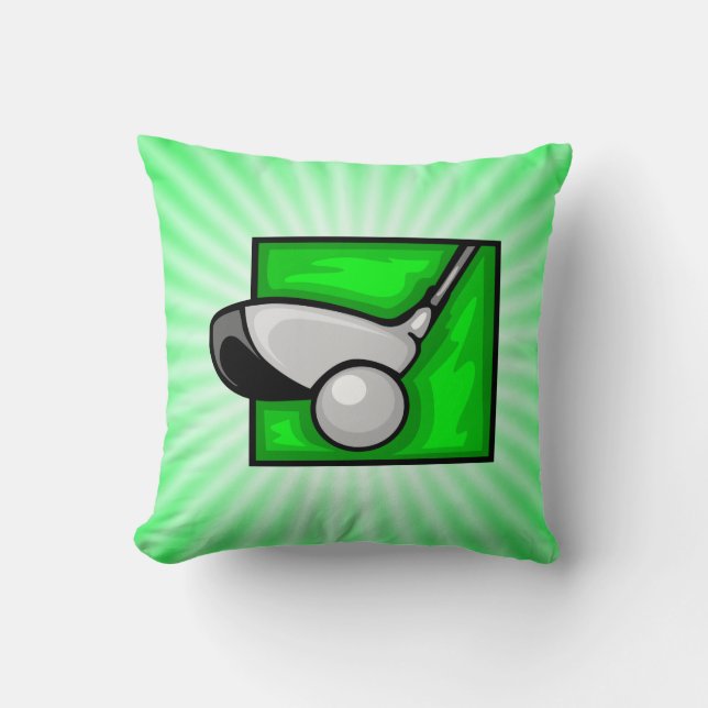 Coussin Golf vert au néon (Recto)