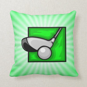 Coussin Golf vert au néon