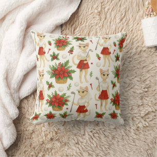 Coussin Golfer Christmas thème pour femme amoureux des cha