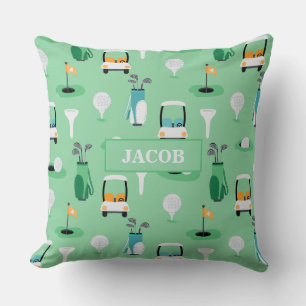 Coussin Golfeur Enfant Personnalisé Panier Golf Sportif