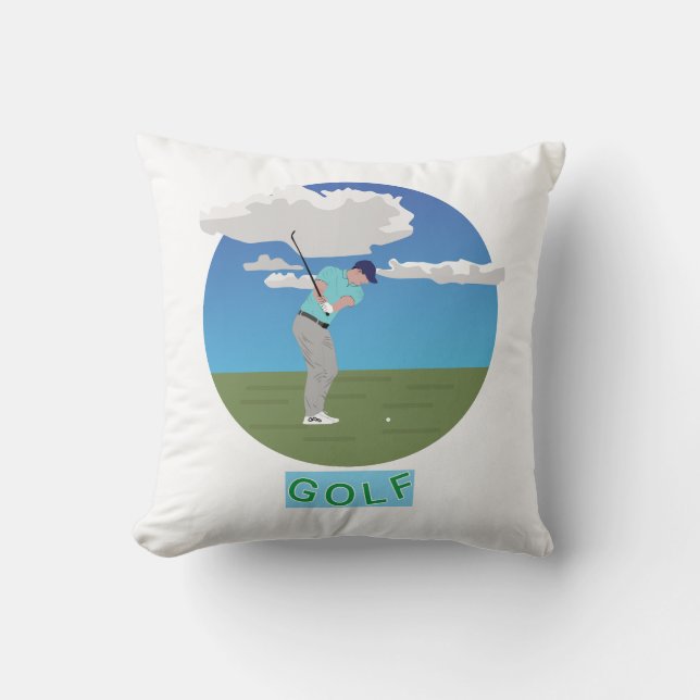 Coussin Golfeur lors d'un match (Recto)