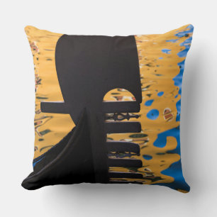 Coussin Gondole et rides de l'eau, Italie