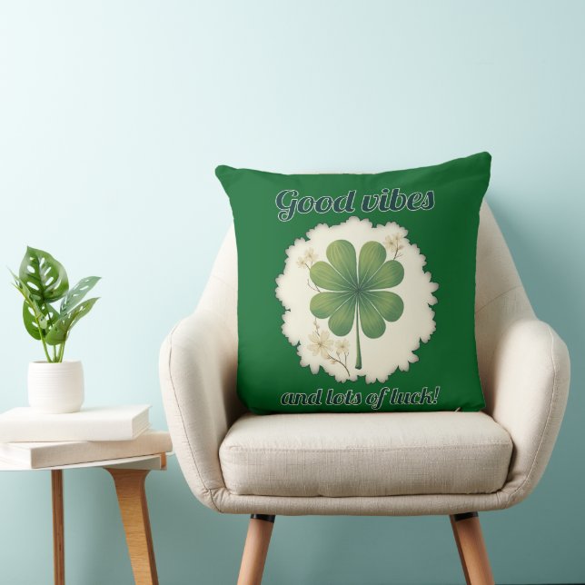 Coussin Good Vibes St Patrick’s Day Shirt – almofada (Chaise)