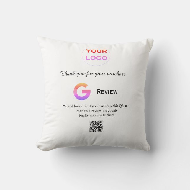 Coussin Google examen logo de l'entreprise Analyser QR exa (Recto)