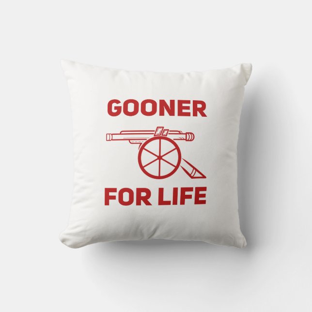 Coussin Gooner pour la vie Arsenal (Recto)