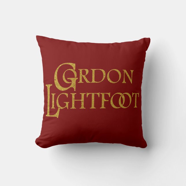 Coussin Gordon Lightfoot | Hommage à la légende  (Recto)